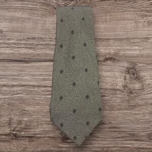 Vintage Givenchy Olive Green Paisley Tie